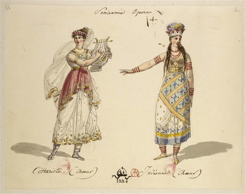 Rossini - Semiramide - Paris 1825 - Hippolyte Lecomte - Cithariste (Choeur) Indienne (Choeur)