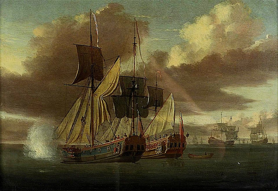 Royal Yachts, one Ketch Rigged and one Smack Rigged, by L. De Man RMG BHC0979