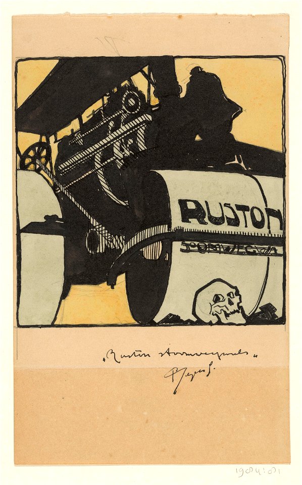RP-T-1984-81 Ontwerp voor reclame voor `Ruston stoomwegwals', Reijer Stolk, 1906 - 1945