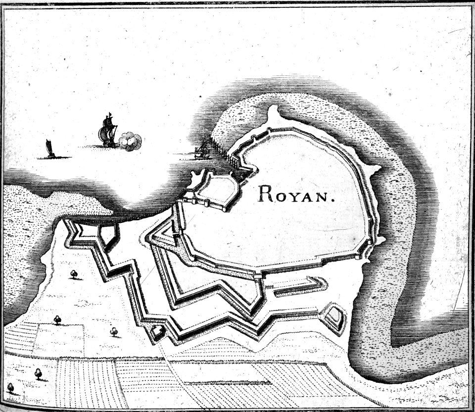 Royan fortifications 1656 Zeiller 15219
