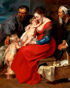 Peter Paul Rubens - The Holy Family with Saints Elizabeth and John the Baptist - 1967.229 - Art Institute of Chicago. Free illustration for personal and commercial use.
