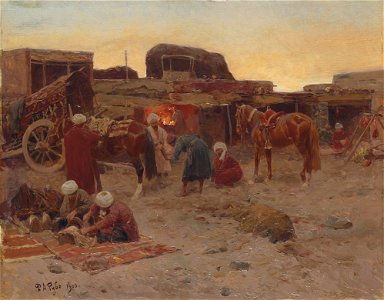 Франц Рубо - Вечер падает в лагере