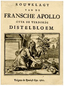 Rouwklagt van de Fransche Apollo over de verdorde Distelbloem (The Lamentation of the French Apollo over the faded Thistle) (BM 1854,0513.522.9)
