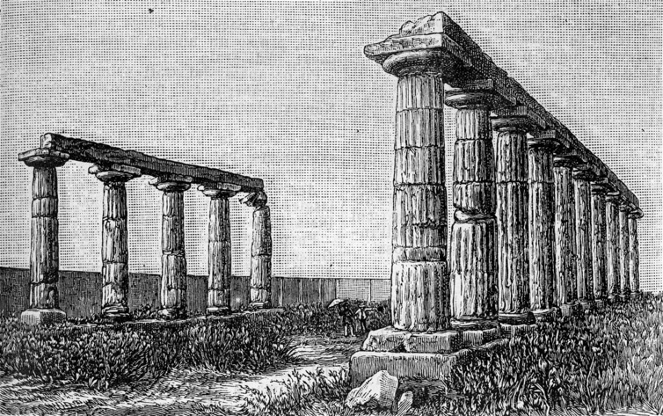 Rovine del tempio (xilografia)