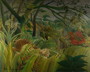Henri Rousseau - Surprise!. Free illustration for personal and commercial use.