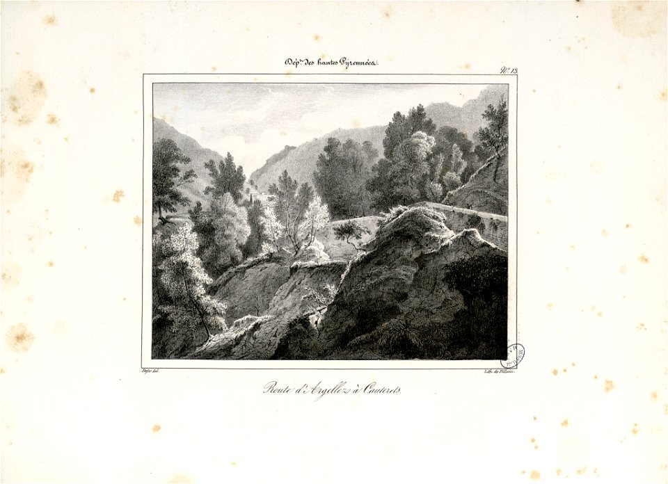 Route d'Argellez à Cauterets (Hautes Pyrénées) - Fonds Ancely - B315556101 A DEFER 016