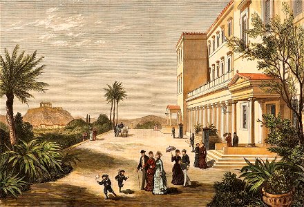 Royal palace and gardens, Athens 1877