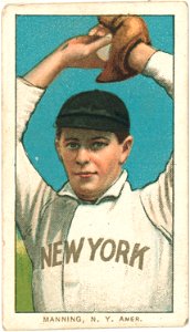 Rube Manning, New York Highlanders, baseball card portrait LCCN2008676826