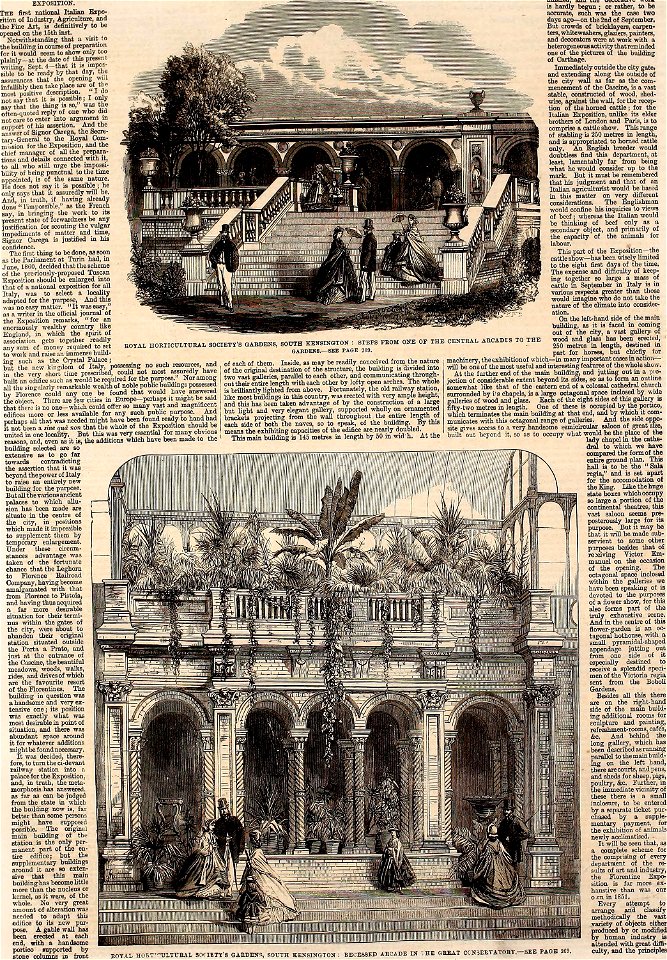 Royal Horticultural Society Gardens in South Kensington - ILN 1861
