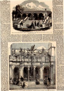 Royal Horticultural Society Gardens in South Kensington - ILN 1861. Free illustration for personal and commercial use.