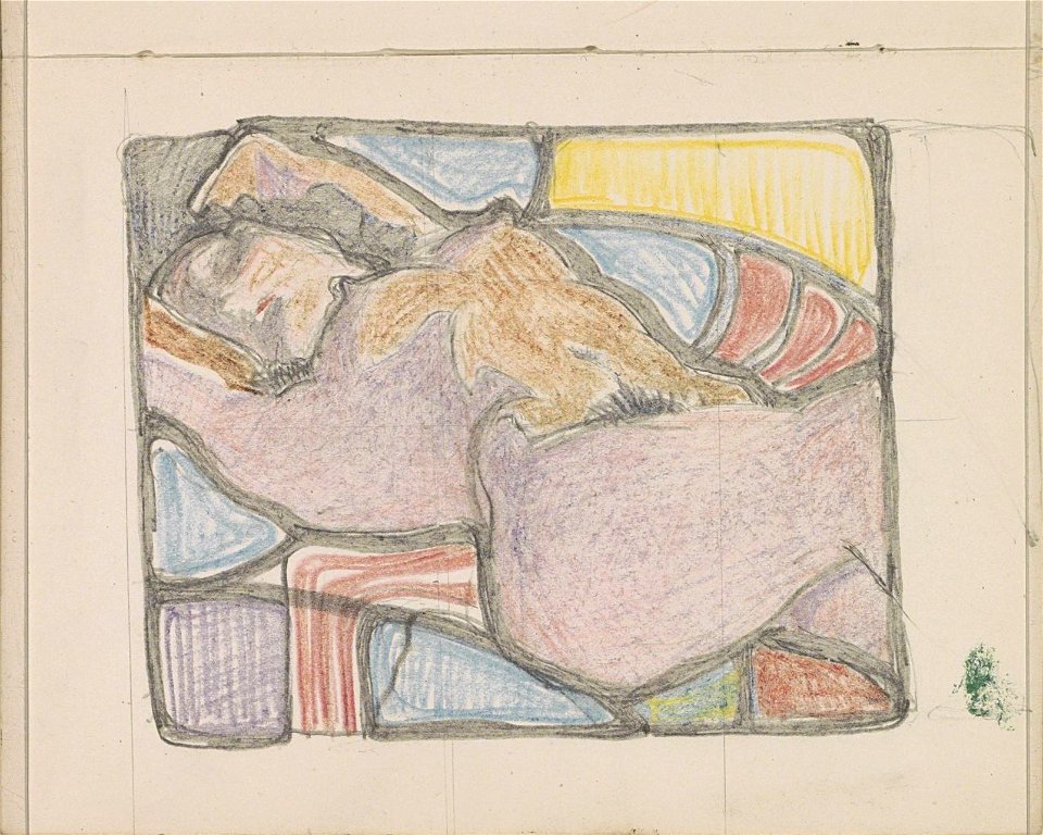 RP-T-1994-155-65(R) Liggende naakte vrouw, Reijer Stolk, ca. 1916