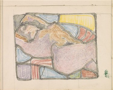 RP-T-1994-155-65(R) Liggende naakte vrouw, Reijer Stolk, ca. 1916