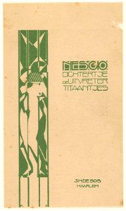 RP-P-OB-22.603 Ontwerp voor boekband voor Nescio's `Dichtertje, de Uitvreter en Titaantjes', Reijer Stolk, 1906 - 1945