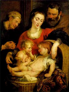 Rubens, sacra famiglia, pitti. Free illustration for personal and commercial use.