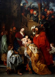 Peter Paul Rubens - L'adoration des Mages. Free illustration for personal and commercial use.