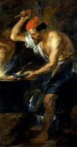 Rubens - Vulcano forjando los rayos de Júpiter. Free illustration for personal and commercial use.