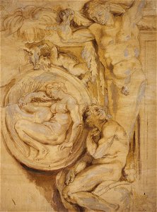 Rubens - Study of part of a Frieze in the Farnese Gallery