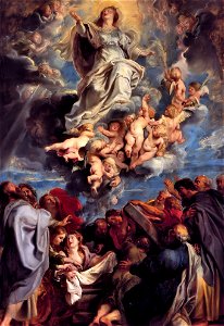 Sir Pieter-Paul Rubens; Assumption of the Devine and Holy Virgin Mary. Free illustration for personal and commercial use.