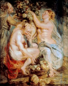 Rubens, Sir Peter Paul - Ceres and Two Nymphs with a Cornucopia - Google Art Project. Free illustration for personal and commercial use.