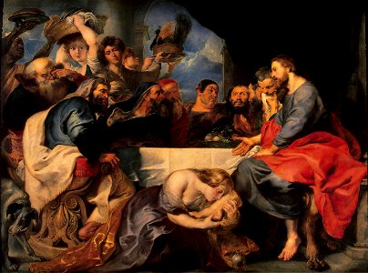 Rubens-Feast of Simon the Pharisee. Free illustration for personal and commercial use.