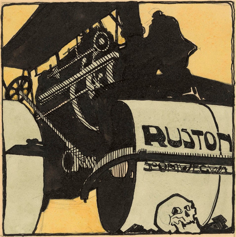RP-T-1984-81 Ontwerp voor reclame voor `Ruston stoomwegwals', Reijer Stolk, 1906 - 1945 (cropped)