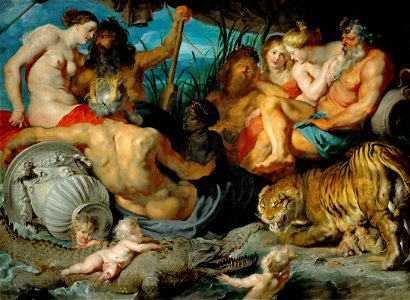 Peter Paul Rubens - The Four Continents. Free illustration for personal and commercial use.