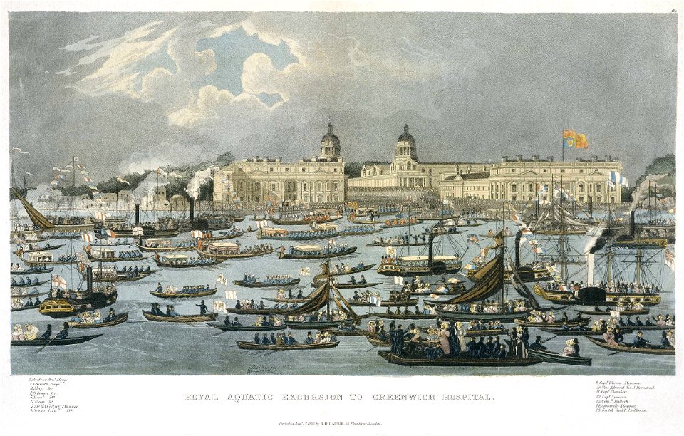 Royal Aquatic Excursion to Greenwich Hospital RMG PW7629