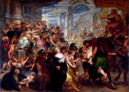 Peter Paul Rubens - The Rape of the Sabine Women. Free illustration for personal and commercial use.