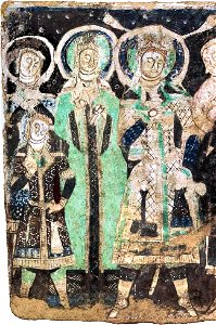 Royal family, Cave 17, Kizil (family detail, retouched)