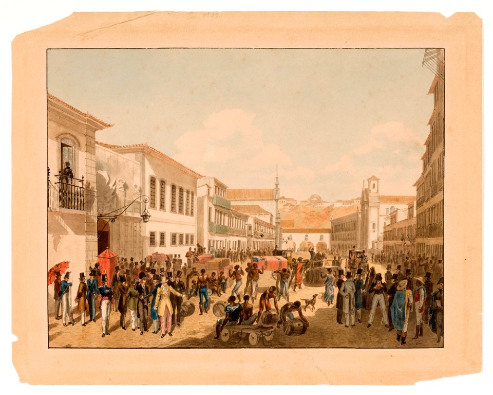 Rua Direita, Rio de Janeiro (atribuído), da Coleção Brasiliana Iconográfica