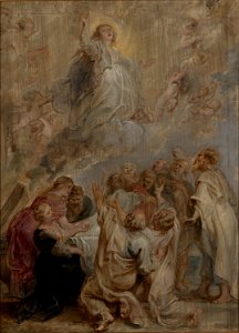 The Assumption of the Virgin by Peter Paul Rubens. Free illustration for personal and commercial use.