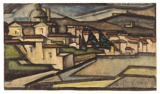 RP-T-1994-146 Gezicht op een Italiaanse stad, Reijer Stolk, 1920 - 1945