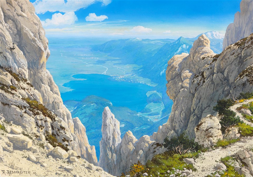 Rudolf Reschreiter Blick auf den Kochelsee