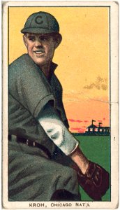 Rube Kroh, Chicago Cubs, baseball card portrait LCCN2008675182