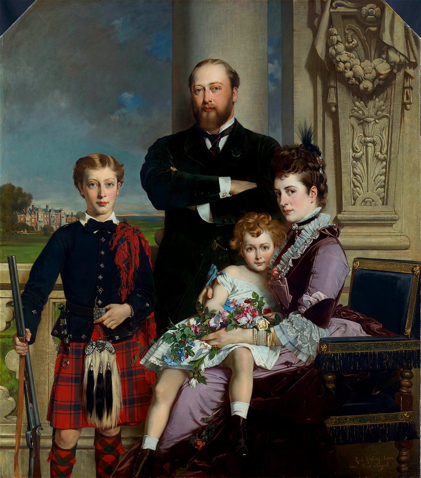 Rudolf Geyling (1839-1904) - The Family of Albert Edward, Prince of Wales, later King Edward VII (1841-1910) - RCIN 408905 - Royal Collection