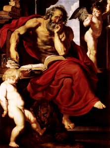 Peter Paul Rubens - St Jerome in His Hermitage - WGA20188. Free illustration for personal and commercial use.