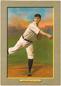Rube Manning, New York Highlanders, baseball card portrait LCCN2007685686