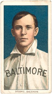 Rube Dessau, Baltimore Team, baseball card portrait LCCN2008676912