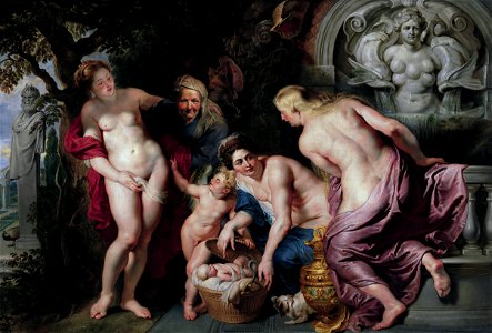 Rubens-Auffindung des kleinen Erichthonios durch die Töchter des Kekrops. Free illustration for personal and commercial use.