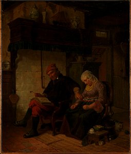 Rudolf Jordan - Domestic Worship in a Sailor's Home - NG.M.00193 - National Museum of Art, Architecture and Design