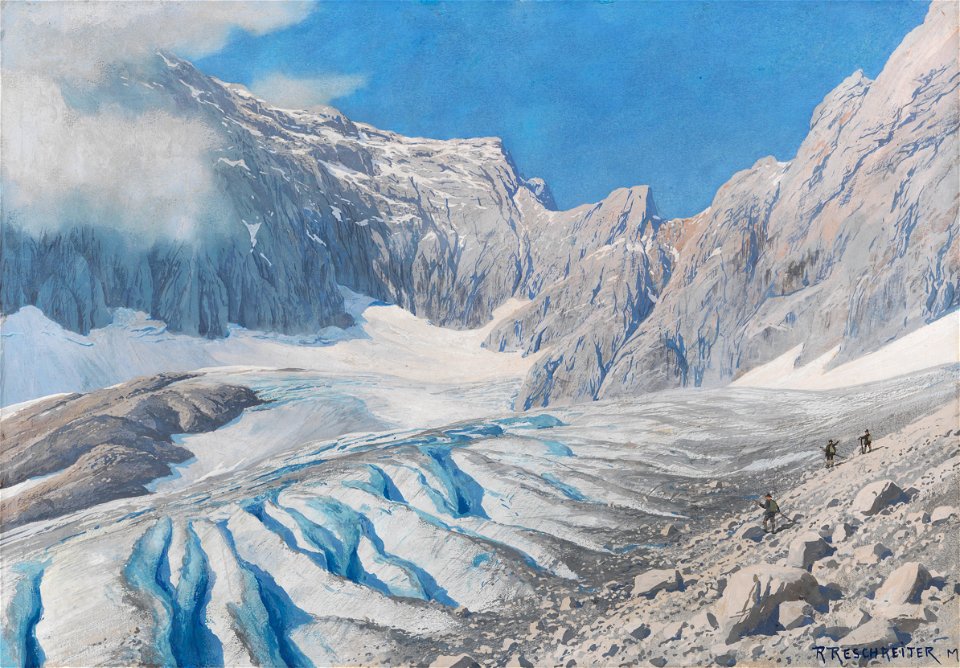 Rudolf Reschreiter Auf dem Höllentalgletscher