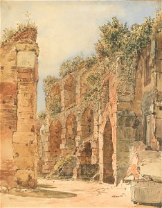 Rudolf von Alt - Die Burgruine Emmerberg in der neuen Welt bei Wiener Neustadt
