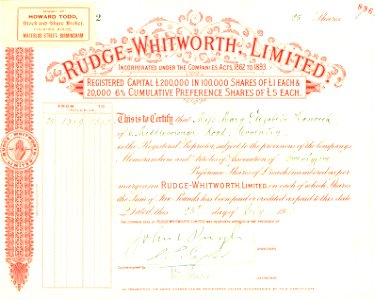 Rudge-Whitworth Ltd 1911