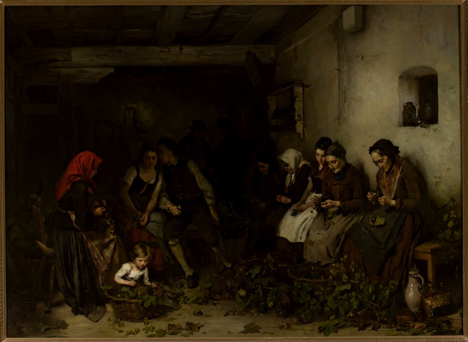 Rudolf Hirth du Frenes - Hop husking - M.Ob.1945 MNW - National Museum in Warsaw