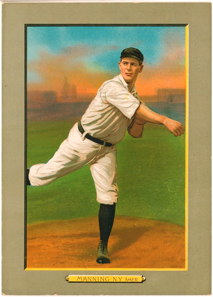 Rube Manning, New York Highlanders, baseball card portrait LCCN2007685686