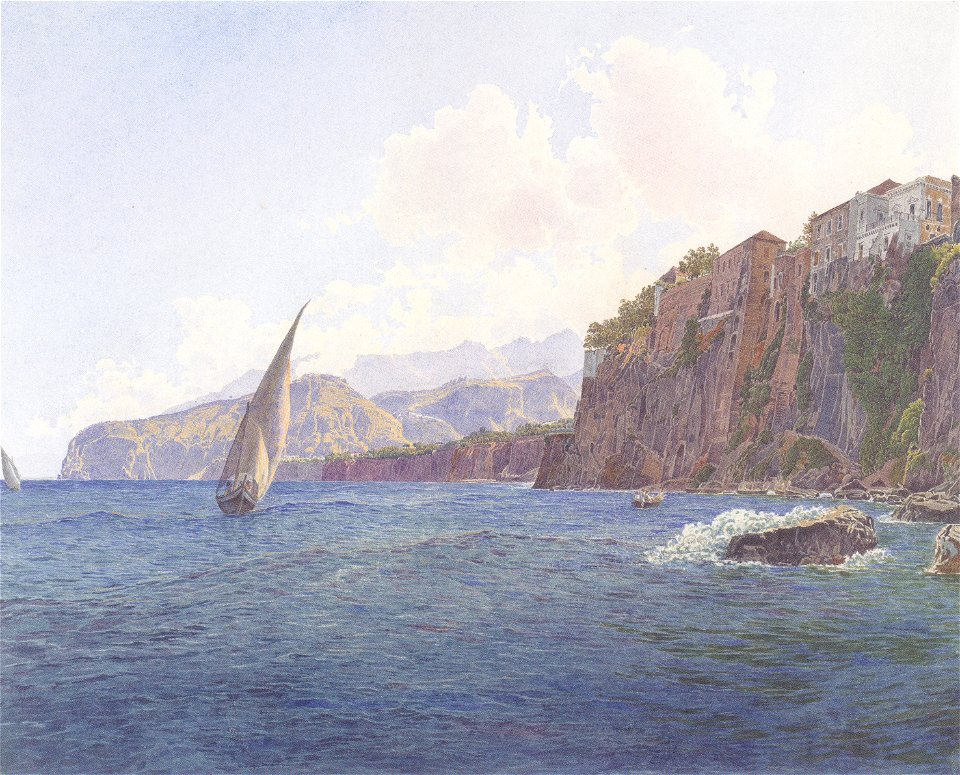 Rudolf von Alt - Torquato Tassos Vaterhaus in Sorrent bei Neapel - 1836