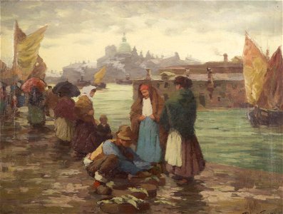 Rudolf Jelinek - Market in Venice
