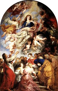 Baroque Rubens Assumption-of-Virgin-3. Free illustration for personal and commercial use.