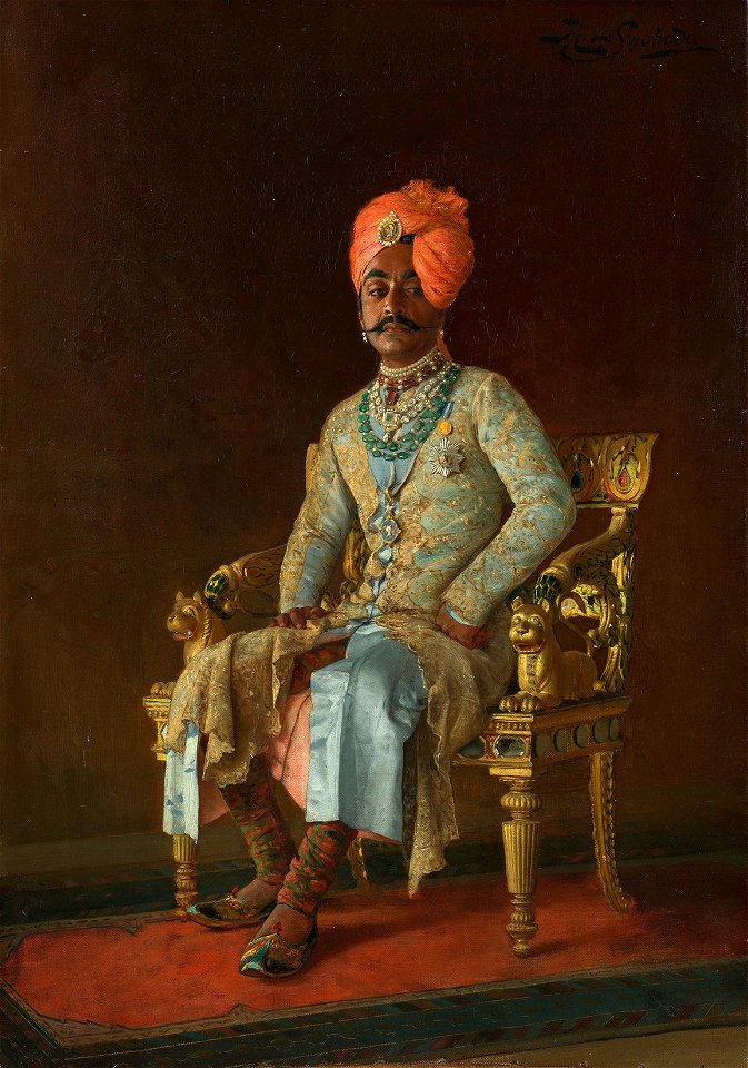 Rudolf Swoboda (1859-1914) - Sir Pratap Singh (1845-1922) - RCIN 403600 - Royal Collection