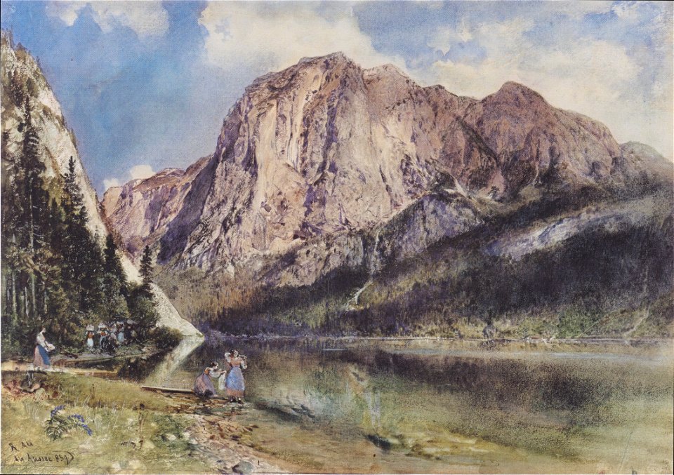 Rudolf von Alt - Altausseer See mit Trisselwand - 1839